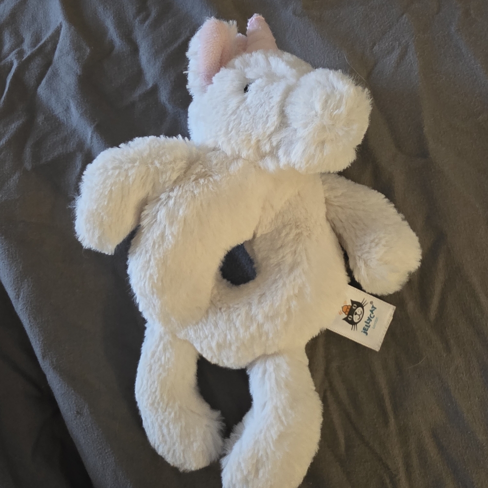 Jellycat Plush Pale Pink & Cream Elephant Rattle